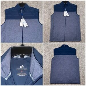 Southern Tide Kids Coligny Quilted Vest Dress Blue XL Boys Lightweight NEW